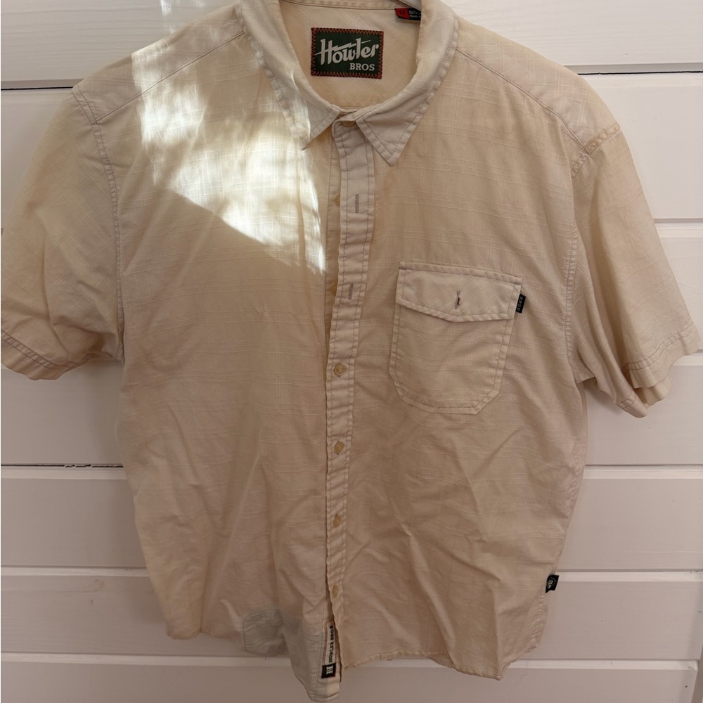 Howler Brothers Men's Beige Button Down Shirt